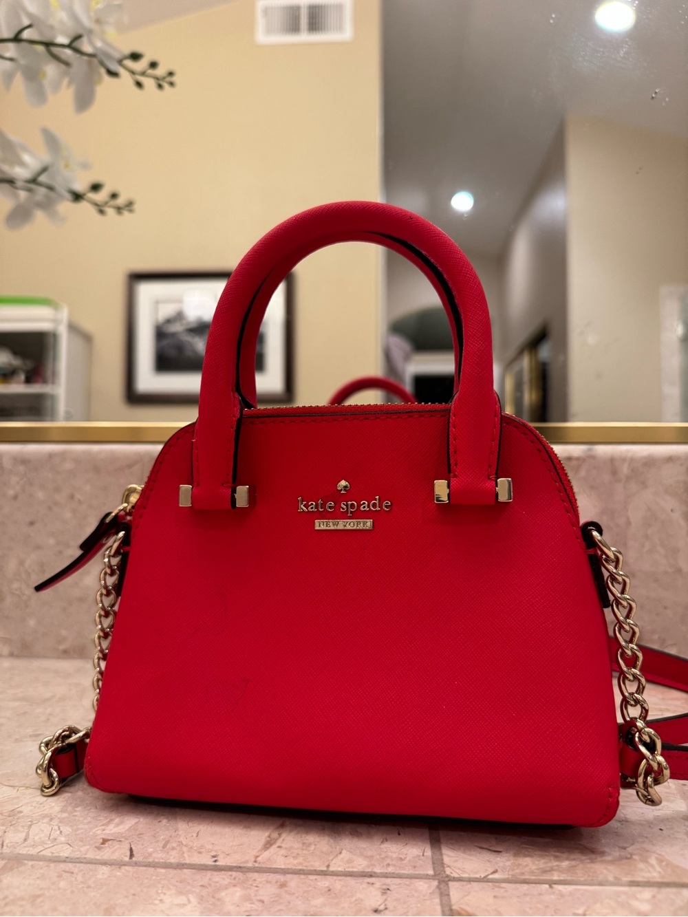 Kate Spade Cedar Street Mini Maise Crossbody Satchel with Chain Strap